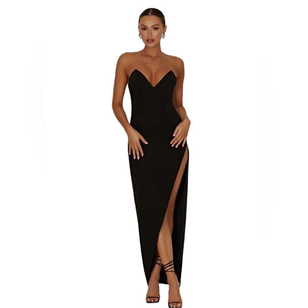 Meshki Black Strapless Dress